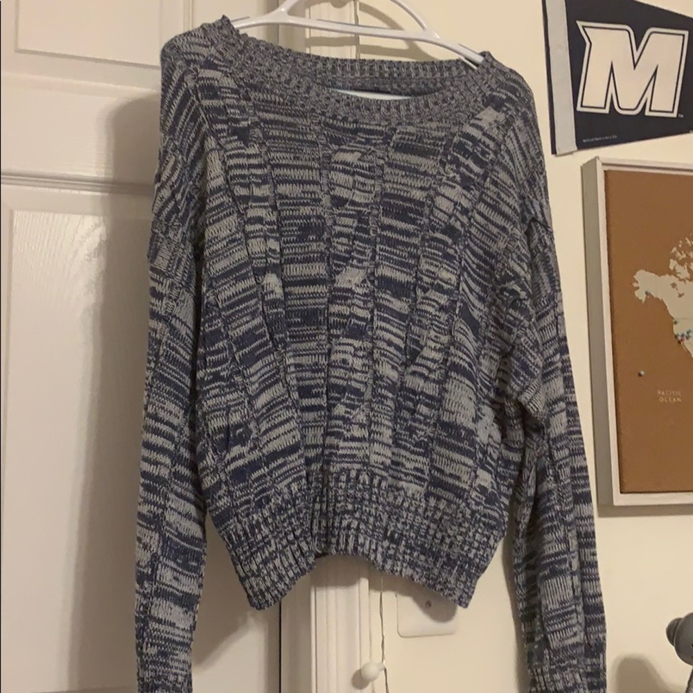 A.n.a blue and white sweater